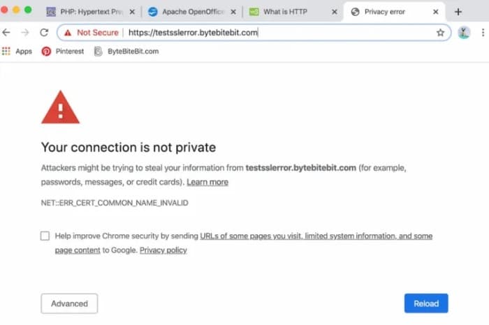 non secure websites