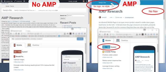 amp pages example